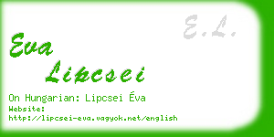 eva lipcsei business card