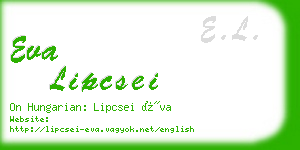 eva lipcsei business card